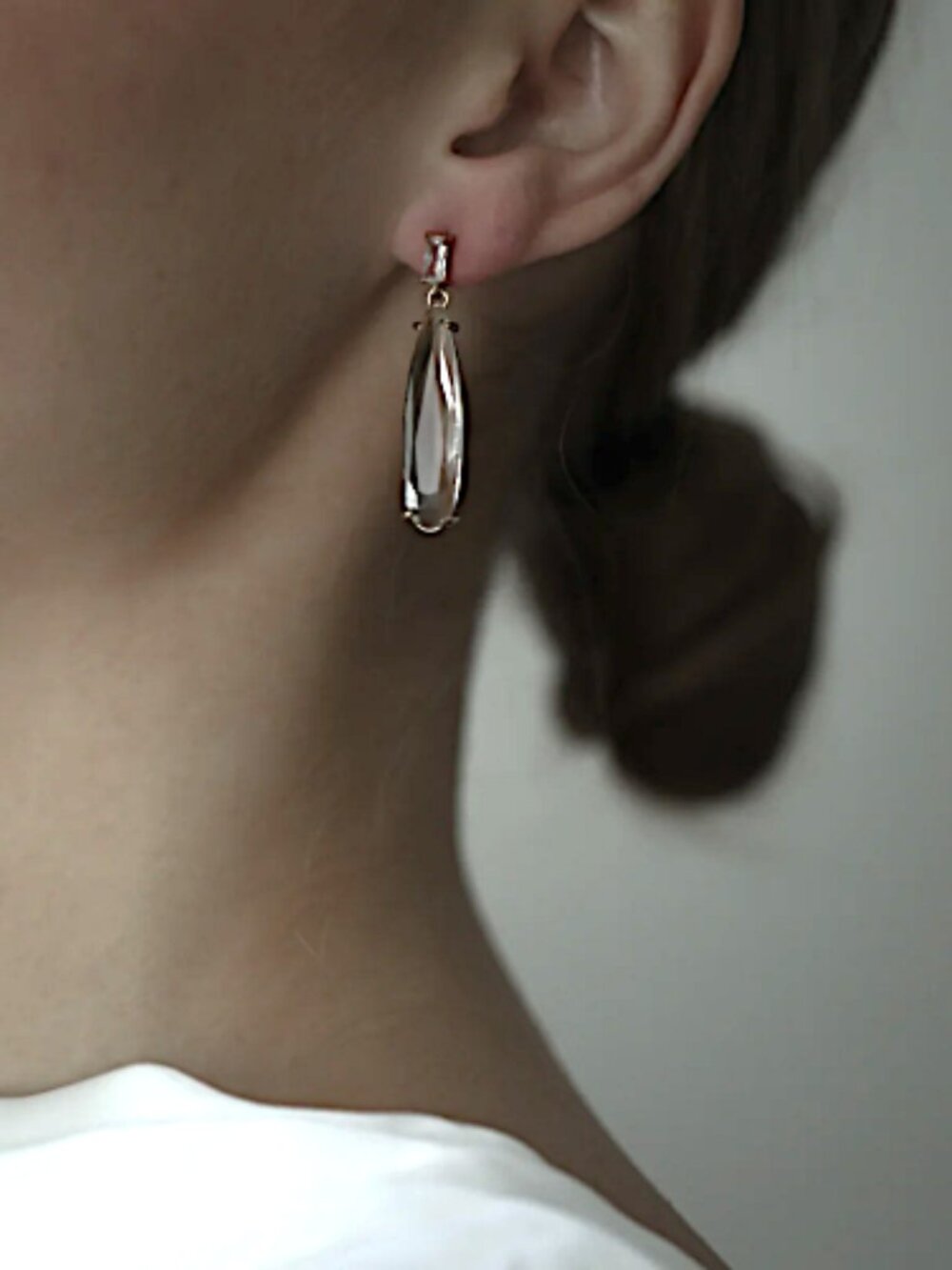NEW~ Anthropologie Studio Bride Baguette Dewdrop Earrings - Picture 6 of 13